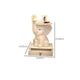 Elephant Shape Resin Wood Kids Nightstand with Light Image - 14