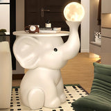 Elephant Shape Resin Wood Kids Nightstand with Light Image - 5