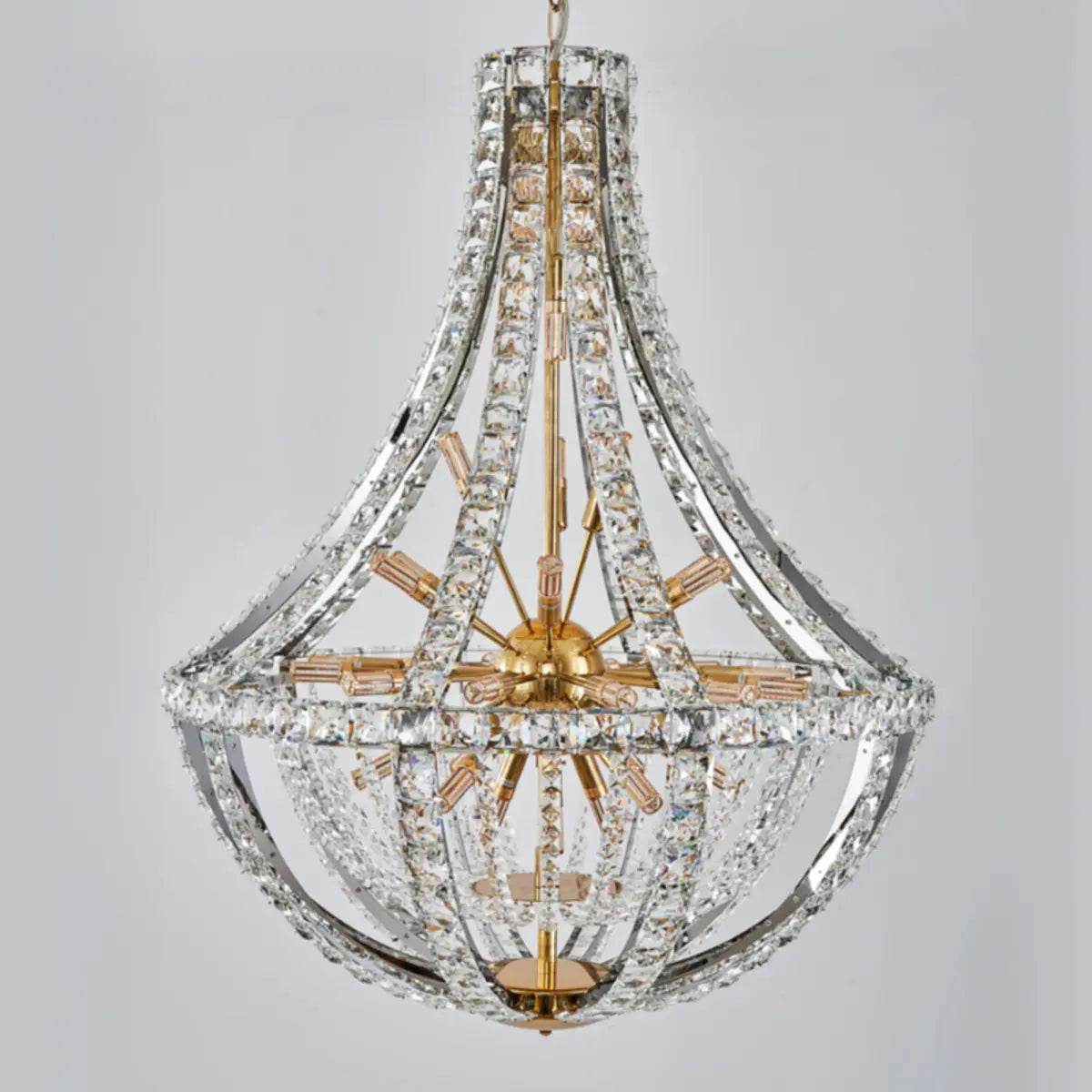 Empire Crystal Gold Sputnik Large Foyer Chandelier Image - 11