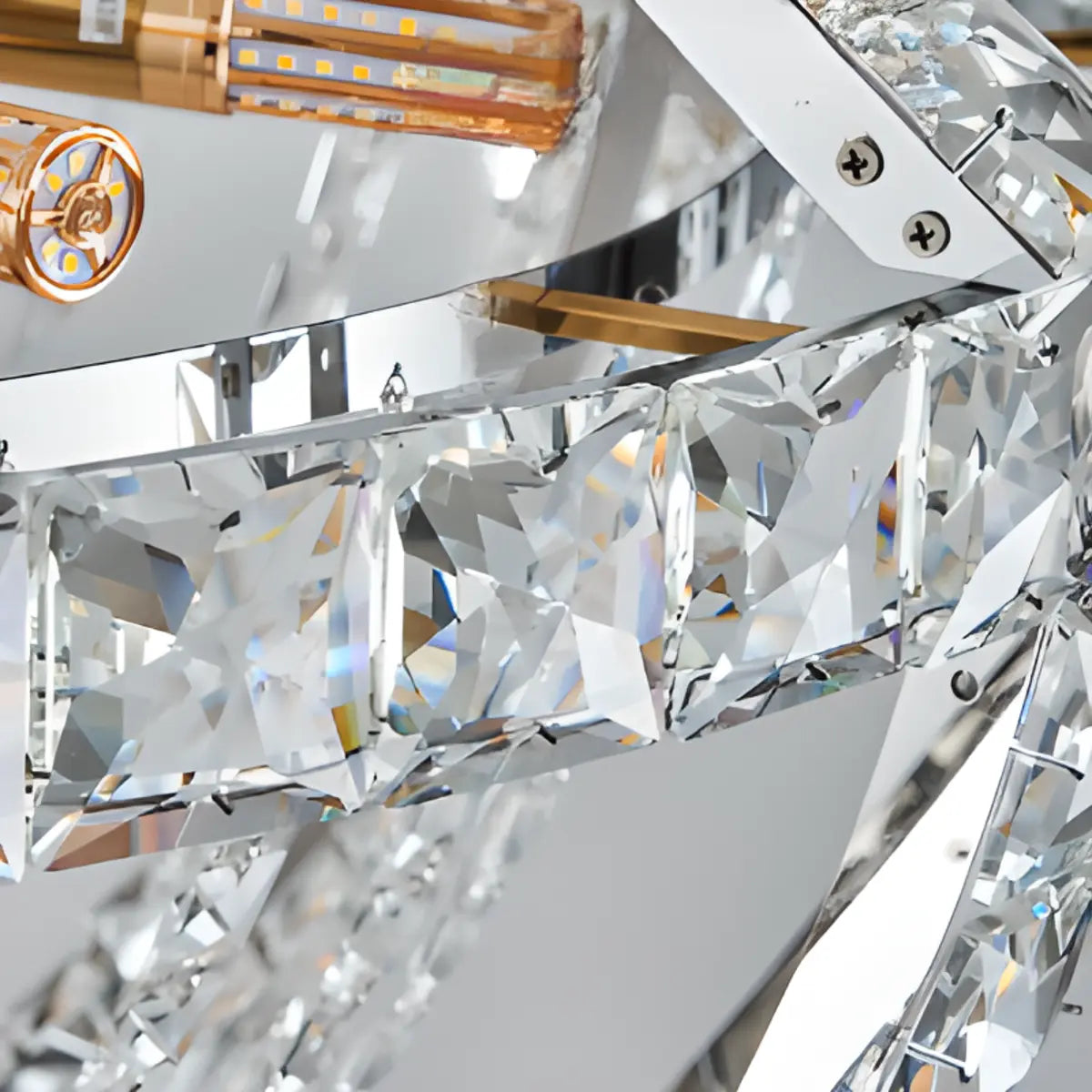 Empire Crystal Gold Sputnik Large Foyer Chandelier Image - 15