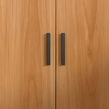 Enclosed Natural Finish Oak Standard Display Cabinet Image - 6