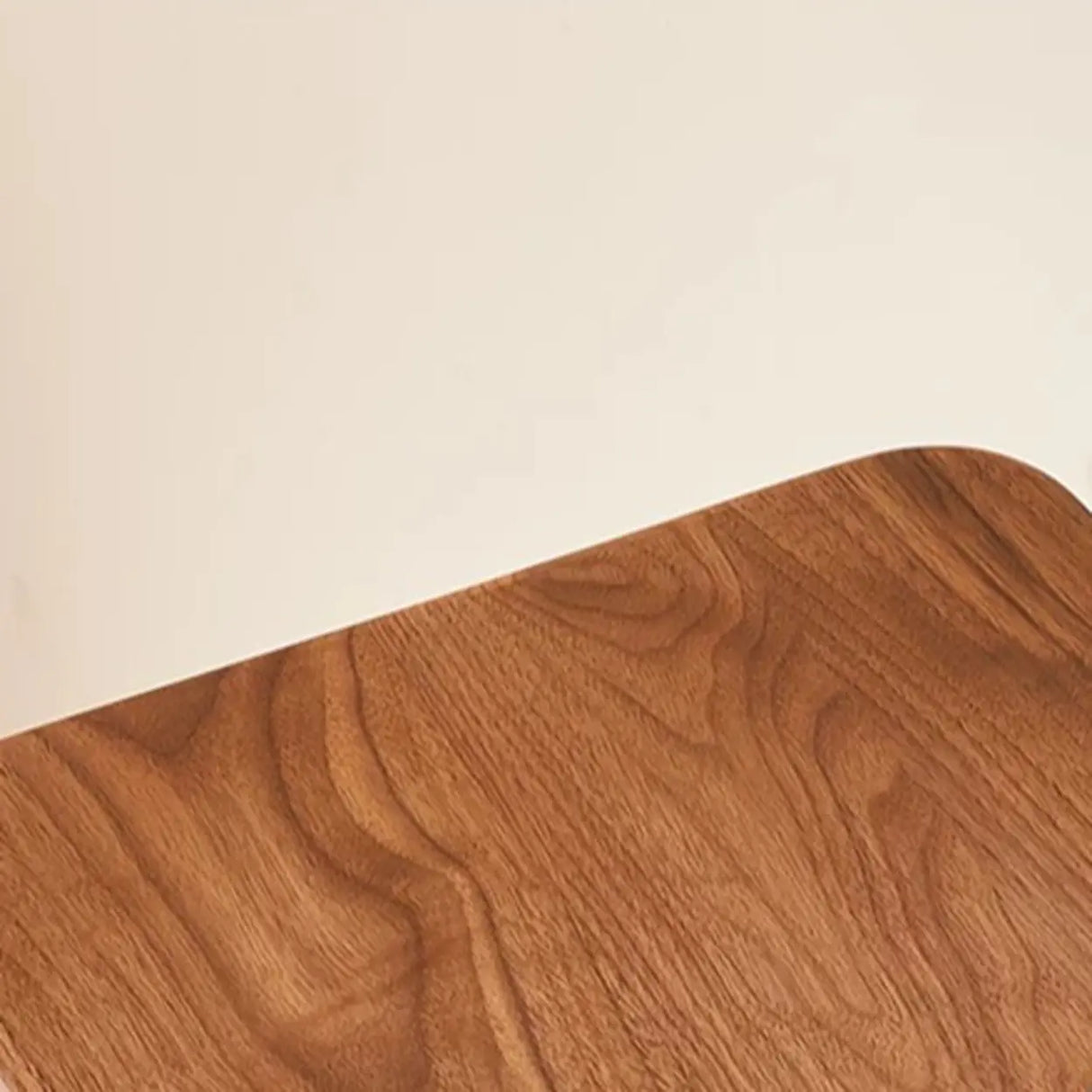 Entrance Curved Wood Walnut Sled Base Console Table Image - 7