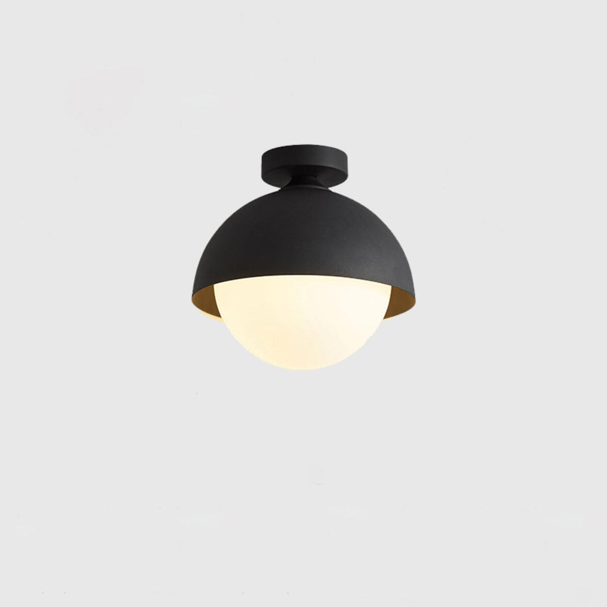 Entrance Mini Black Ball Semi-Flush Mount Ceiling Light Image - 13