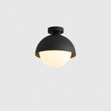 Entrance Mini Black Ball Semi-Flush Mount Ceiling Light Image - 13