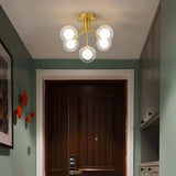 Entrance Mini Firefly Glass Semi-Flush Mount Lamp 5-Bulb Image - 2