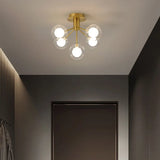 Entrance Mini Firefly Glass Semi-Flush Mount Lamp 5-Bulb Image - 3
