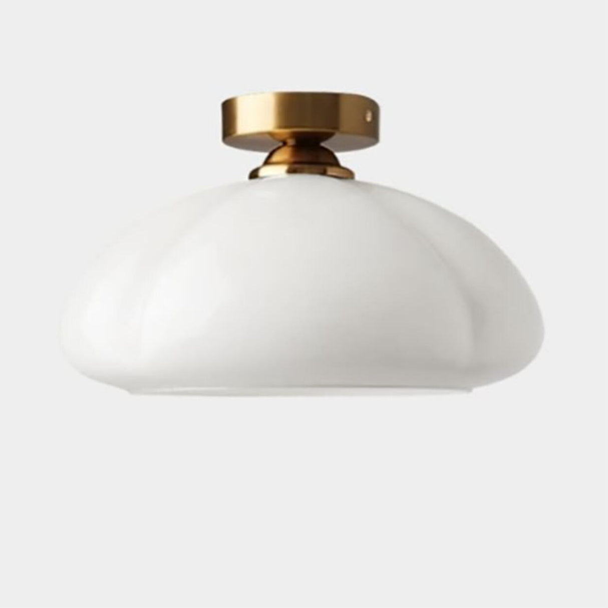 Entrance Simple Mini Dome Glass Semi-Flush Mount Light Image - 6