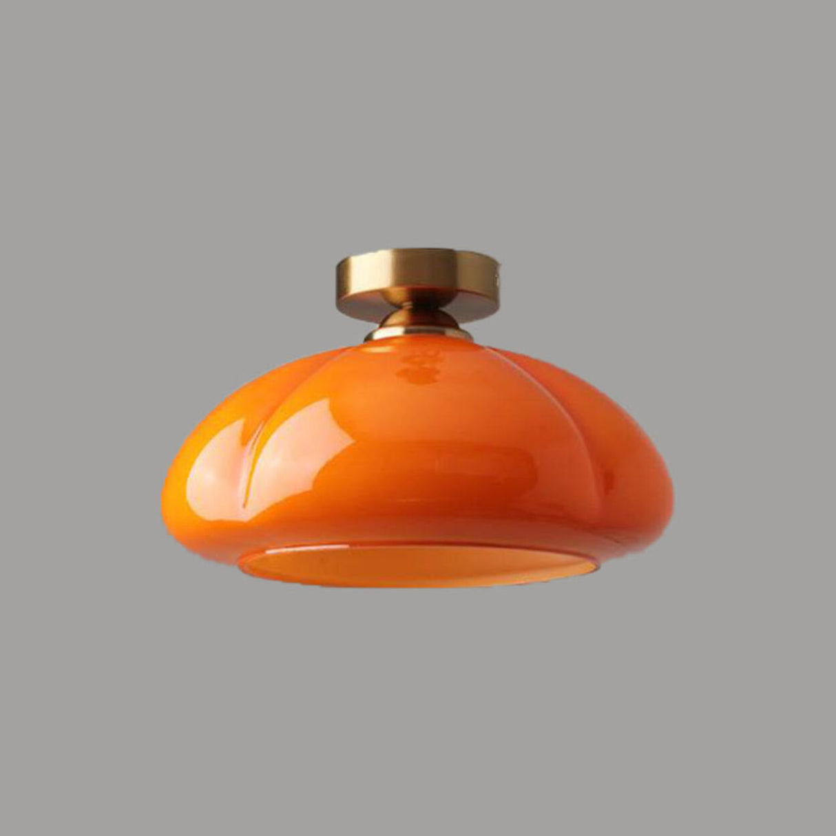 Entrance Simple Mini Dome Glass Semi-Flush Mount Light Image - 7