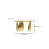 Entrance Three Leg Golden Metal Sculptural Console Table Image - 10
