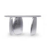 Entrance Three Leg Golden Metal Sculptural Console Table Image - 3