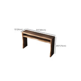 Entrance Wave Pine Wood Brown Storage Console Table Image - 9