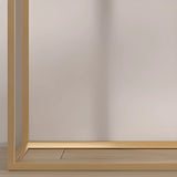Entry Geometric Metal Grey High Glossy Storage Console Table Image - 5