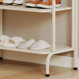Entryway Black Modern Metal Open Storage Shoe Rack Image - 13
