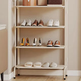 Entryway Black Modern Metal Open Storage Shoe Rack Image - 16
