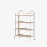 Entryway Black Modern Metal Open Storage Shoe Rack Image - 17
