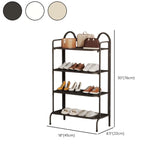 Entryway Black Modern Metal Open Storage Shoe Rack #size