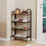 Entryway Black Modern Metal Open Storage Shoe Rack Image - 9