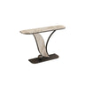 Entryway Half-circle Abstract Marble Gold Console Table Image - 11