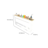 Entryway Minimalist White Metal Wood Console Table Image - 13