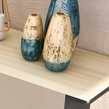 Entryway Minimalist White Metal Wood Console Table Image - 9