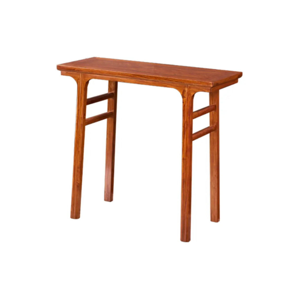 Entryway Oriental Rectangular Wood Brown Console Table Image - 6