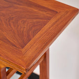 Entryway Oriental Rectangular Wood Brown Console Table Image - 9