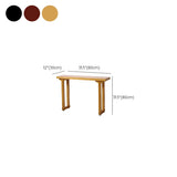 Entryway Rectangular Wood Modern Nut-Brown Console Table #size
