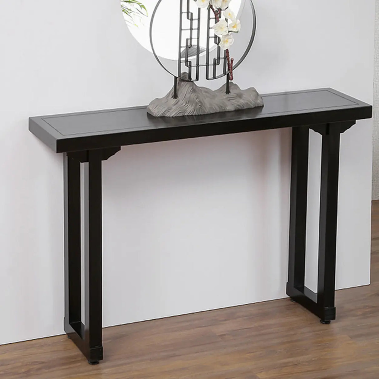 Entryway Rectangular Wood Modern Nut-Brown Console Table Image - 4