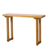 Entryway Rectangular Wood Modern Nut-Brown Console Table Image - 5