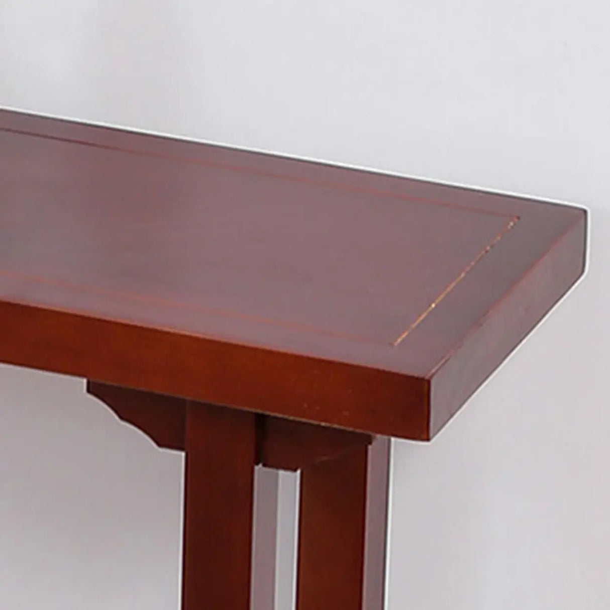 Entryway Rectangular Wood Modern Nut-Brown Console Table Image - 6