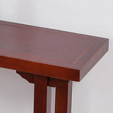 Entryway Rectangular Wood Modern Nut-Brown Console Table Image - 6