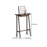 Entryway Trestle Rectangular Wood Nut-Brown Console Table #size