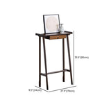 Entryway Trestle Rectangular Wood Nut-Brown Console Table Image - 11