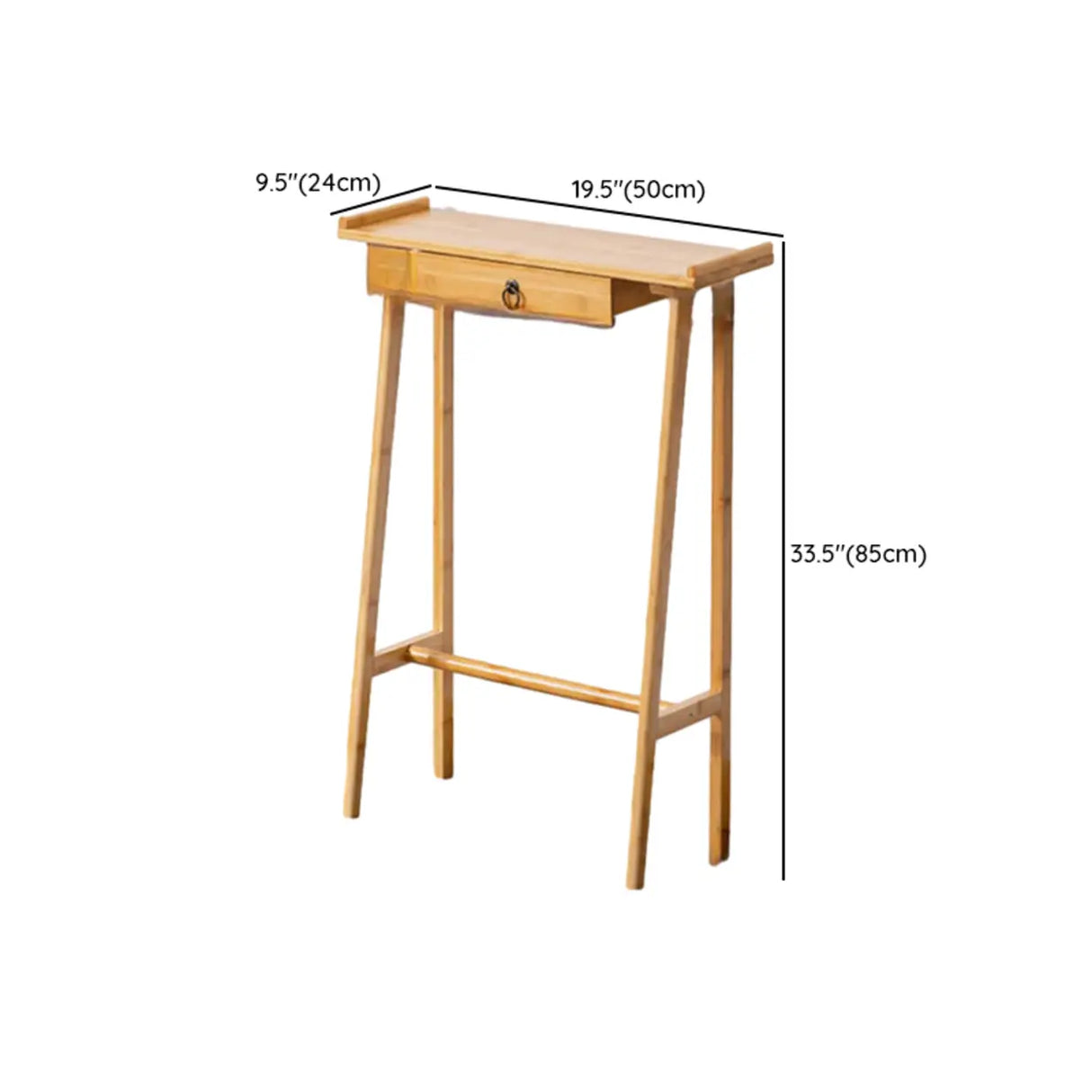Entryway Trestle Rectangular Wood Nut-Brown Console Table Image - 12