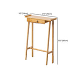Entryway Trestle Rectangular Wood Nut-Brown Console Table Image - 14
