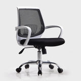 Ergonomic Adjustable Black Swivel Fixed Arms Office Chair Image - 1