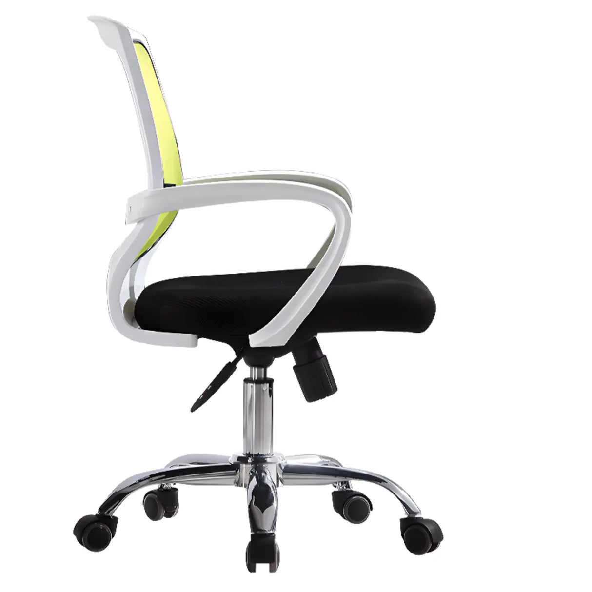 Ergonomic Adjustable Black Swivel Fixed Arms Office Chair Image - 12