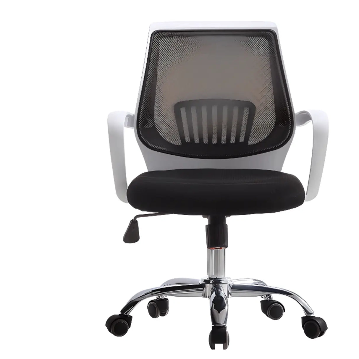 Ergonomic Adjustable Black Swivel Fixed Arms Office Chair Image - 15