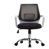Ergonomic Adjustable Black Swivel Fixed Arms Office Chair Image - 15