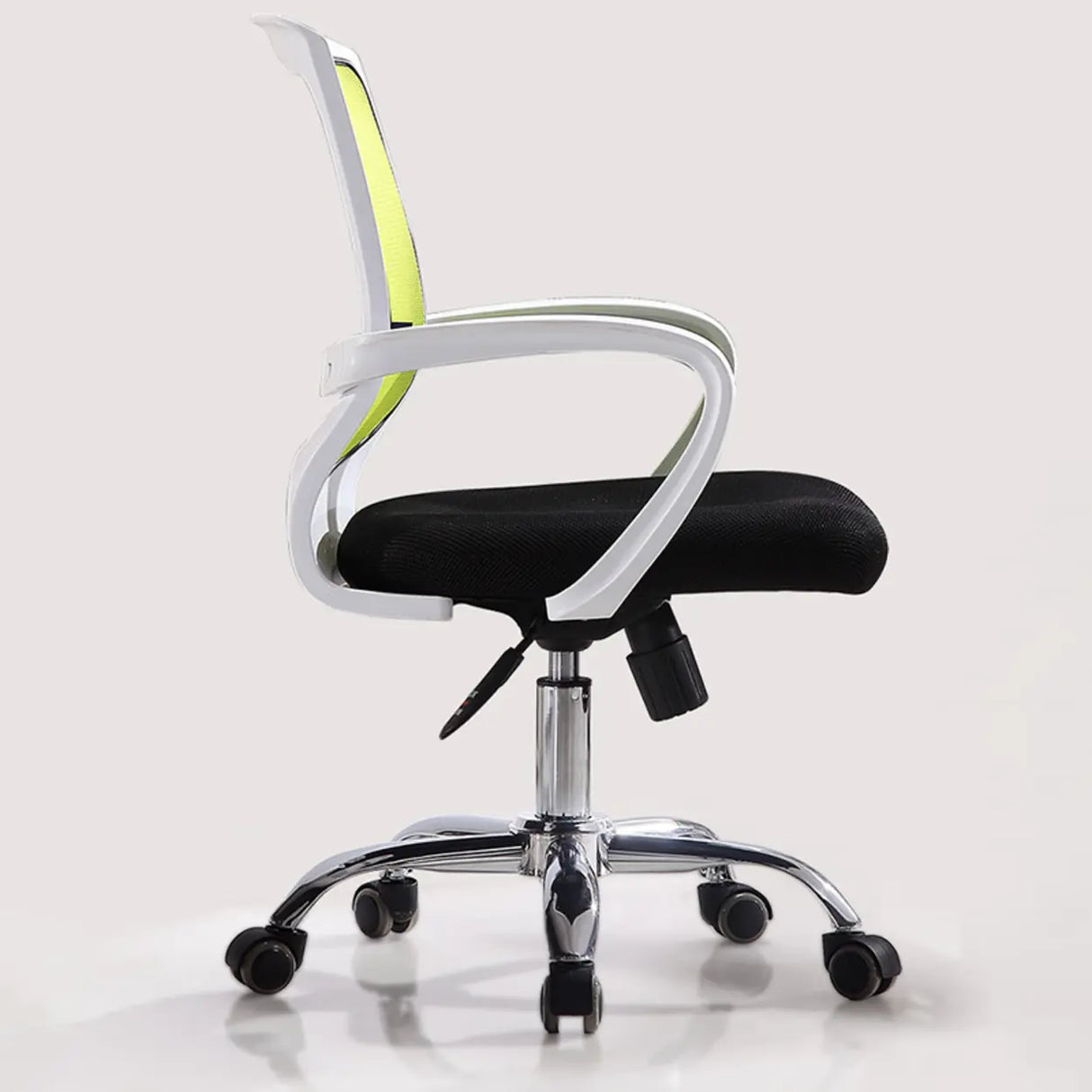 Ergonomic Adjustable Black Swivel Fixed Arms Office Chair Image - 18