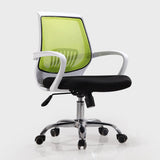 Ergonomic Adjustable Black Swivel Fixed Arms Office Chair Image - 2