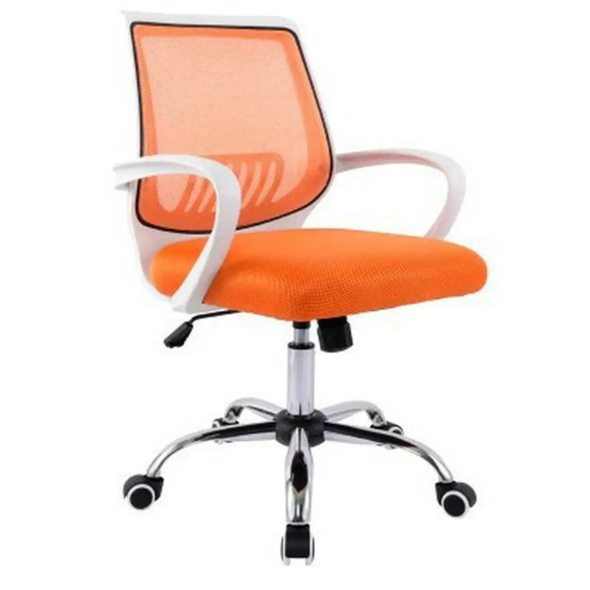 Ergonomic Adjustable Black Swivel Fixed Arms Office Chair Image - 5