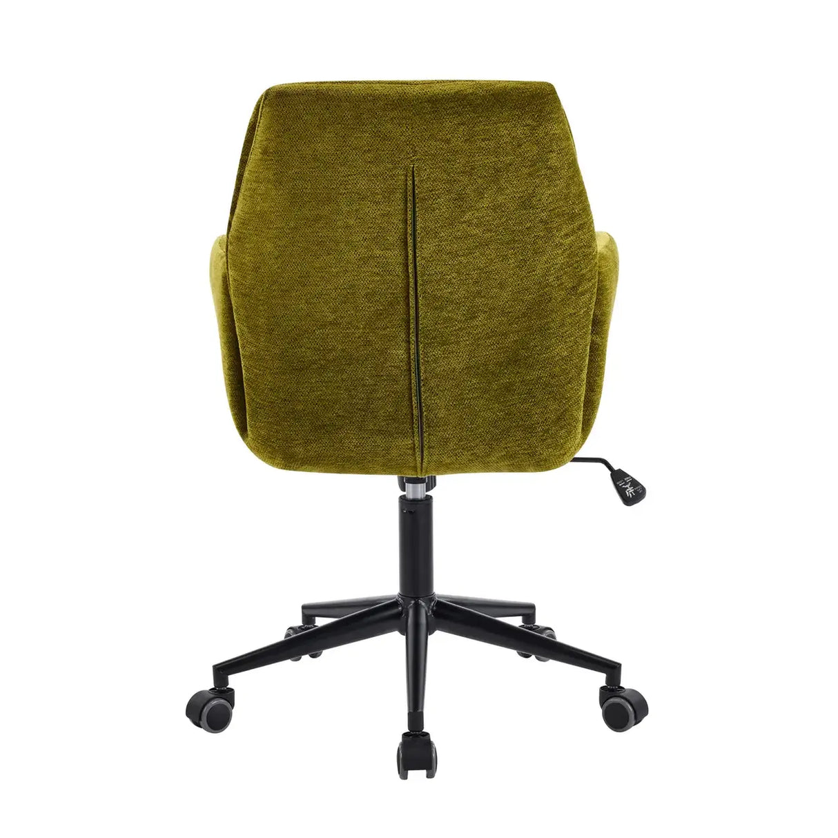 Ergonomic Adjustable Green Upholstered Swivel Office Chair Image - 7