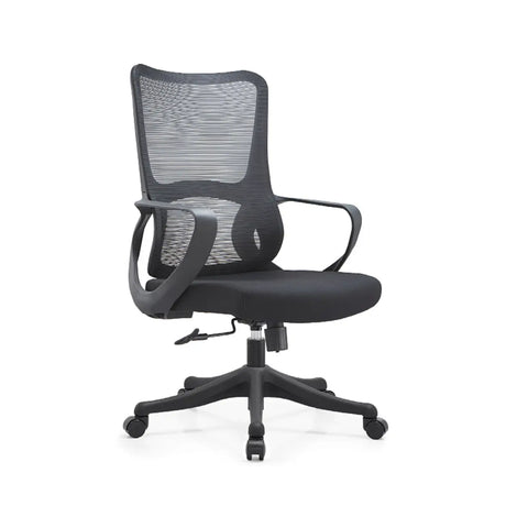Ergonomic Adjustable Mesh Mid-Back Office Chair with Wheels Image - 2