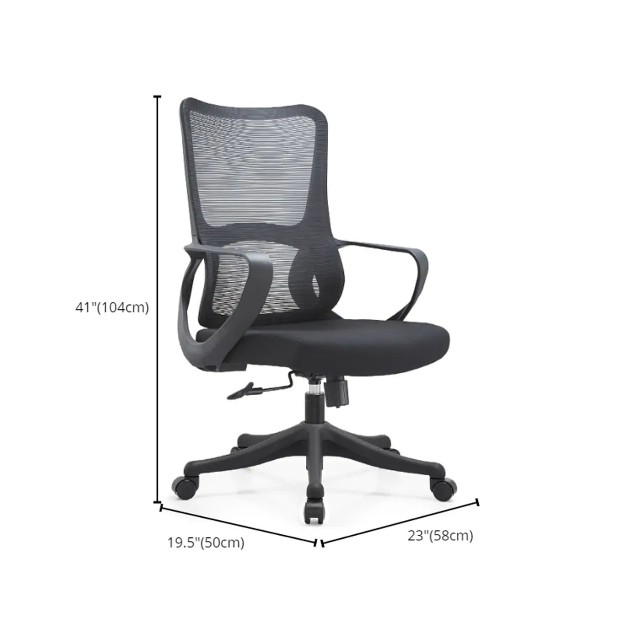 Ergonomic Adjustable Mesh Mid-Back Office Chair with Wheels 