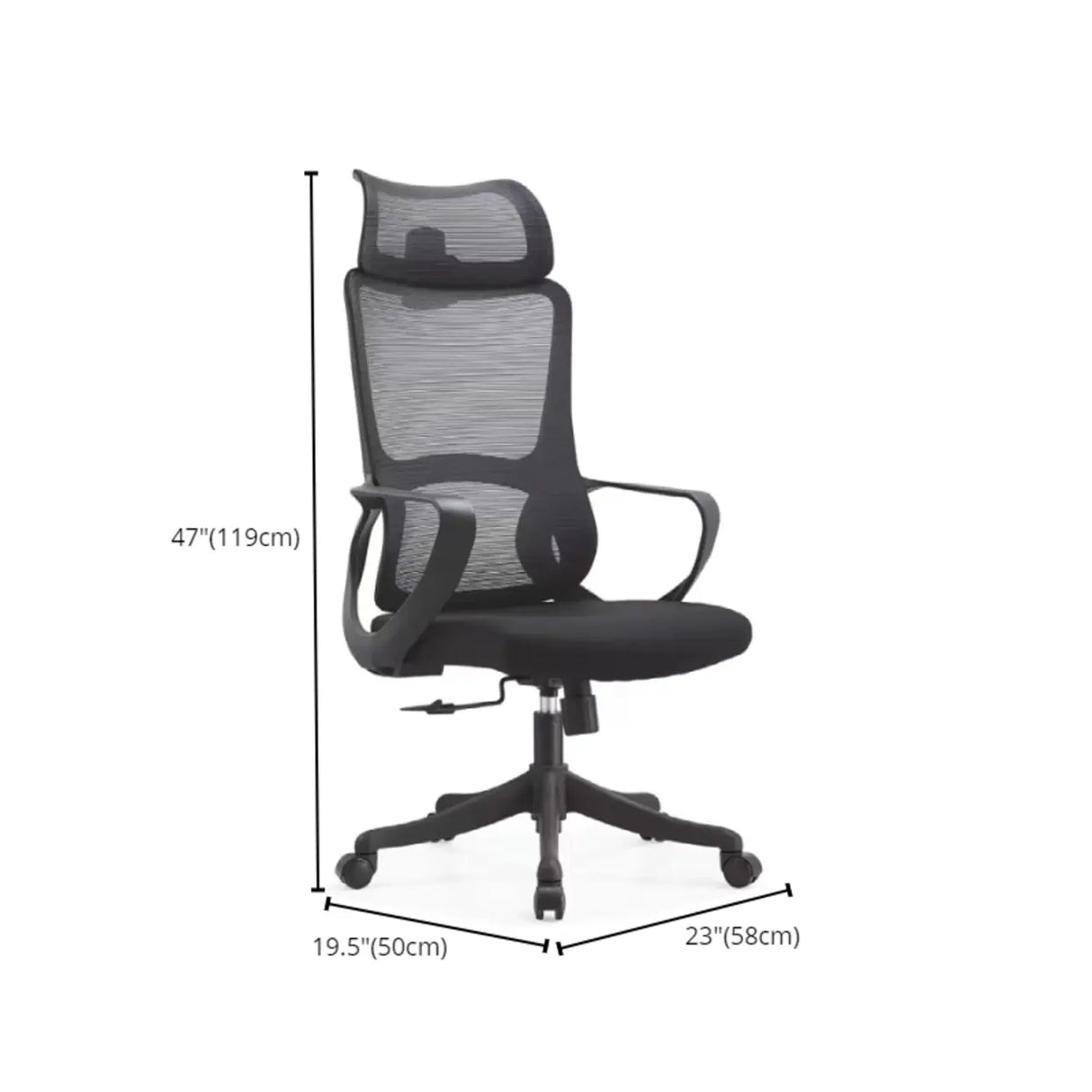 Ergonomic Adjustable Mesh Mid-Back Office Chair with Wheels Image - 8