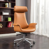 Ergonomic Adjustable Swivel Leather Executive Office Chair Image - 12
