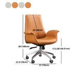 Ergonomic Adjustable Swivel Leather Executive Office Chair Image - 18