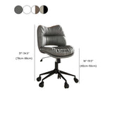 Ergonomic Armless Leather Swivel White Office Chairs #size