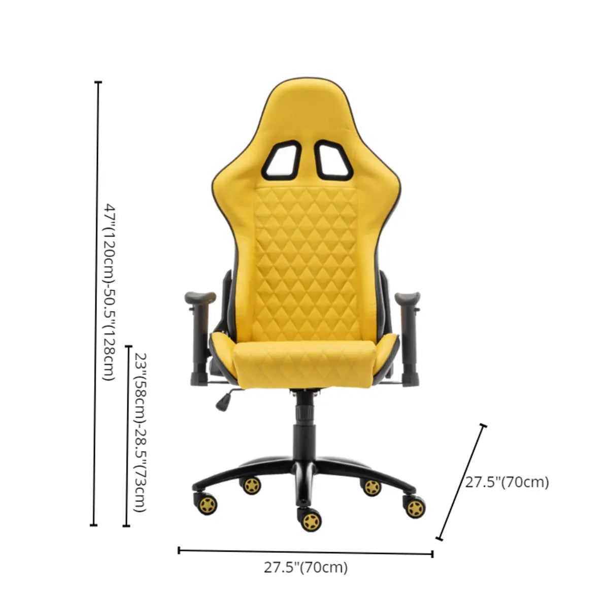 Ergonomic Black Adjustable Gaming Faux Leather Office Chair Image - 12
